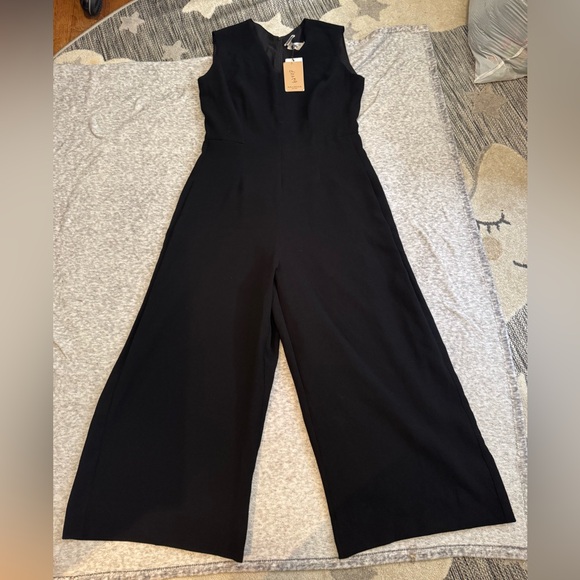 MM Lafleur Pants - MM. LaFleur Black Sleeveless Wide-Leg Jumpsuit